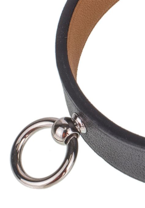 Hermès Mini Dog Anneaux Noir Swift 